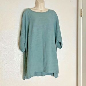 The Maven Store Womens Sz M One Size Gray Swim Swimsuit Coverup Shirt Hi low Dre